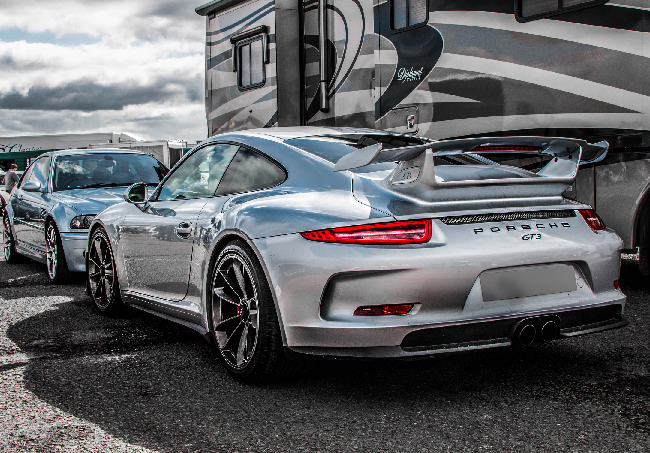 Gray Sportscar Outdoors